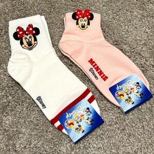NWT Minnie Mouse Womens Crew Socks